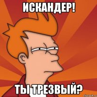 искандер! ты трезвый?