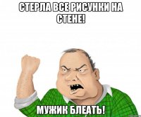 Стерла все рисунки на стене! Мужик БЛЕАТЬ!