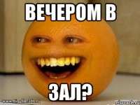 вечером в зал?