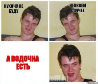 Нухочу не буду Невкоем случее А водочка есть