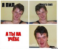 я пил много пил а ты на учёбе