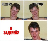 Не хочу Не буду А задерей?