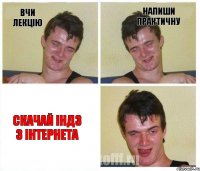 Вчи лекцію Напиши практичну Скачай ІНДЗ з Інтернета