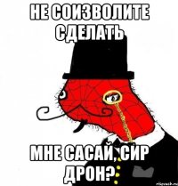 не соизволите сделать мне сасай, сир дрон?