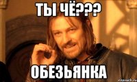 ты чё??? Обезьянка