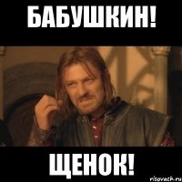 бабушкин! щенок!