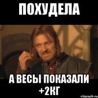 Похудела а весы показали +2кг