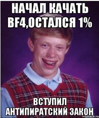 начал качать bf4,остался 1% вступил антипиратский закон