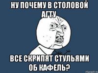 Ну почему в столовой АГТУ ВСЕ СКРИПЯТ СТУЛЬЯМИ ОБ КАФЕЛЬ?