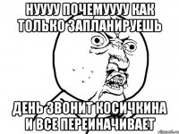 Нуууу почемуууу как только запланируешь день звонит Косичкина и все переиначивает