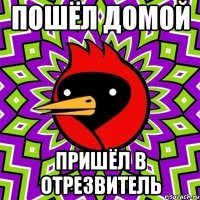 пошёл домой пришёл в отрезвитель