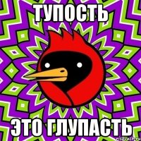 тупость это глупасть