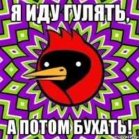 я иду гулять, а потом бухать!