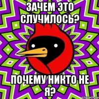 зачем это случилось? почему никто не я?