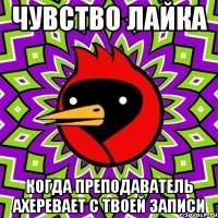 ЧУВСТВО ЛАЙКА КОГДА ПРЕПОДАВАТЕЛЬ АХЕРЕВАЕТ С ТВОЕЙ ЗАПИСИ