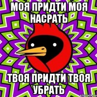 моя придти моя насрать твоя придти твоя убрать