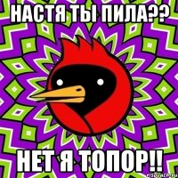 настя ты пила?? нет я топор!!