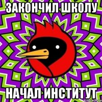 ЗАКОНЧИЛ ШКОЛУ НАЧАЛ ИНСТИТУТ