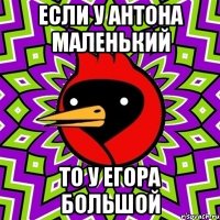 Если у Антона маленький То у Егора большой