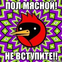 пол мясной! не вступите!!