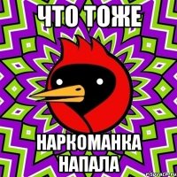 что тоже наркоманка напала