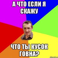 а что если я скажу что ты кусок говна?