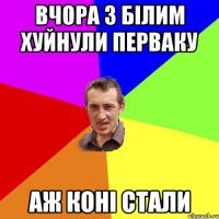 вчора з білим хуйнули перваку аж коні стали