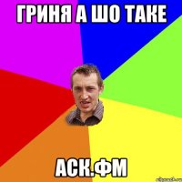 гриня а шо таке аск.фм