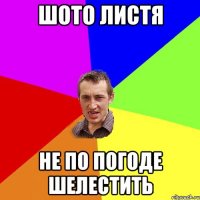 шото листя не по погоде шелестить