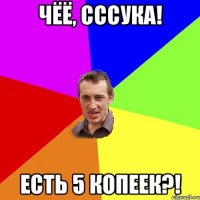 Чёё, сссука! Есть 5 копеек?!