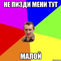 Не пизди мени тут малой