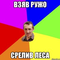 Взяв ружо срелив леса