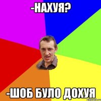 -Нахуя? -Шоб було дохуя