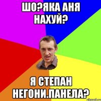 шо?яка Аня нахуй? Я СТЕПАН НЕГОНИ.ПАНЕЛА?