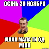 осінь 20 ноября ушла мала ти од міня