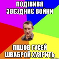 Подівивя звездниє войни Пішов гусей шваброй хуярить