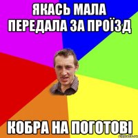 ЯКАСЬ МАЛА ПЕРЕДАЛА ЗА ПРОЇЗД КОБРА НА ПОГОТОВІ