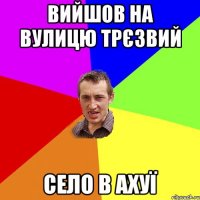 ВИЙШОВ НА ВУЛИЦЮ ТРЄЗВИЙ СЕЛО В АХУЇ