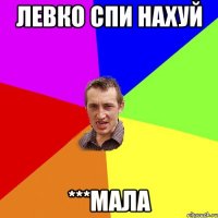 левко спи нахуй ***мала