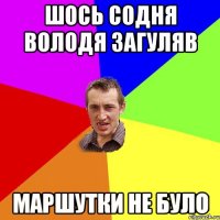 шось содня Володя загуляв маршутки не було