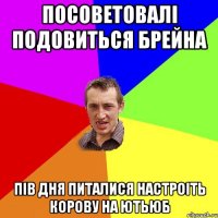 посоветовалі подовиться Брейна пів дня питалися настроіть корову на ютьюб