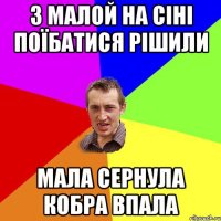 з малой на сіні поїбатися рішили мала сернула кобра впала