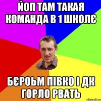 йоп там такая команда в 1 школє бєроьм півко і дк горло рвать