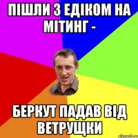 Пішли з Едіком на мітинг - Беркут падав від ветрущки