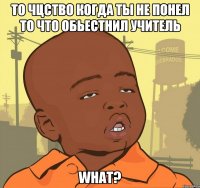 ТО ЧЦСТВО КОГДА ТЫ НЕ ПОНЕЛ ТО ЧТО ОБЬЕСТНИЛ УЧИТЕЛЬ WHAT?