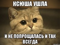 ксюша ушла и не попрощалась и так всегда