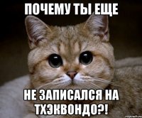 почему ты еще не записался на тхэквондо?!