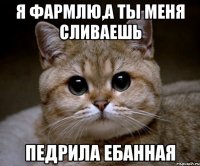 я фармлю,а ты меня сливаешь педрила ебанная