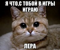 я что,с тобой в игры играю лера