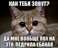 как тебя зовут? да мне вообще пох на это, педрила ебаная